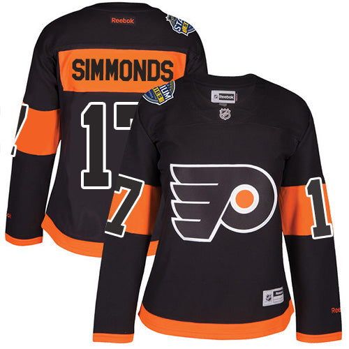 Flyers 17 Wayne Simmonds Black 2017 Stadium Series Womens Stitched Nhl Jersey