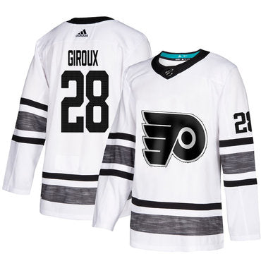 Flyers 28 Claude Giroux White Authentic 2019 All star Stitched Hockey Jersey