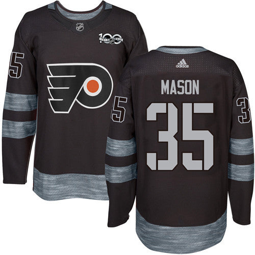 Flyers 35 Steve Mason Black 1917 2017 100th Anniversary Stitched Nhl Jersey