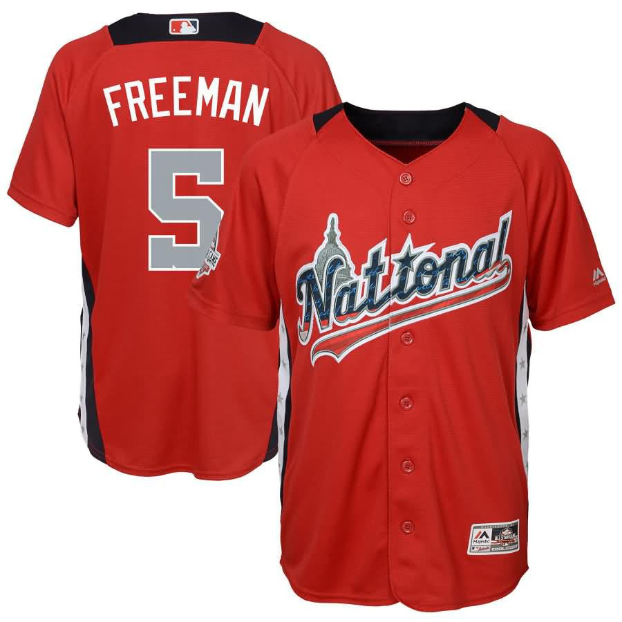 Freddie Freeman National League Majestic Youth 2018 Mlb All star Game Home Run Derby Player Jersey Red