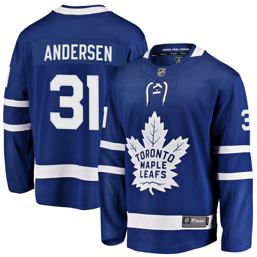 Frederik Andersen Toronto Maple Leafs Fanatics Branded Breakaway Player Jersey Blue