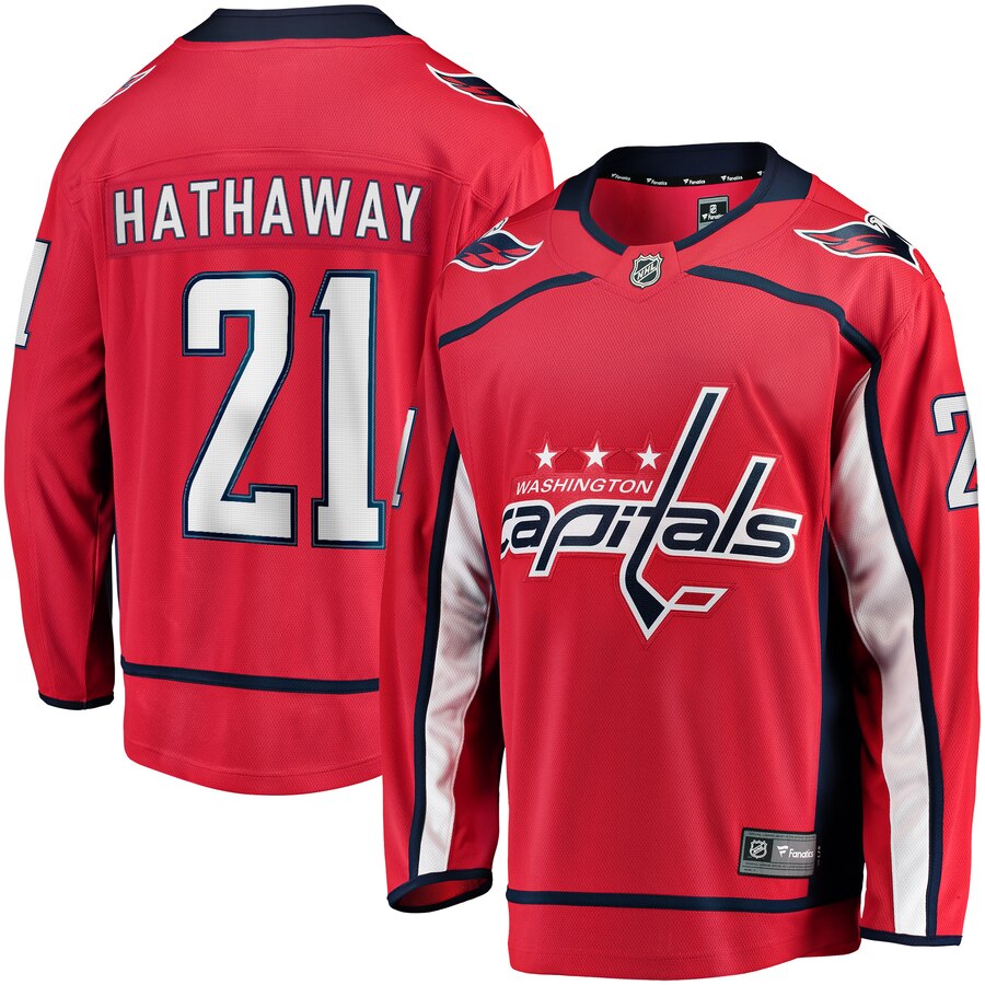 Garnet Hathaway Washington Capitals Fanatics Branded Replica Player Jersey Red