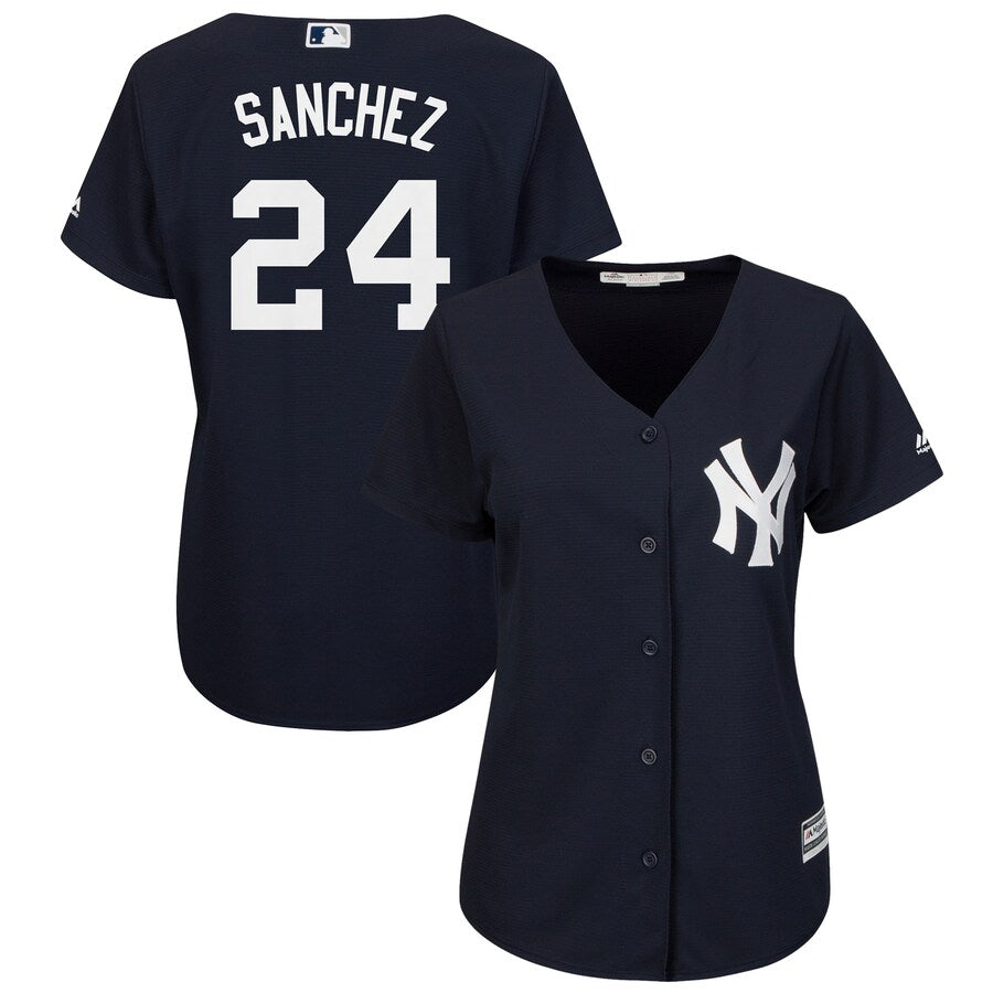 Gary Sanchez New York Yankees Majestic Womens Fashion Cool Base Player Jersey Navy