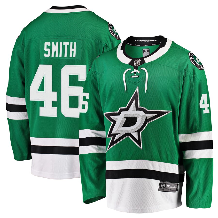 Gemel Smith Dallas Stars Fanatics Branded Breakaway Jersey Kelly Green