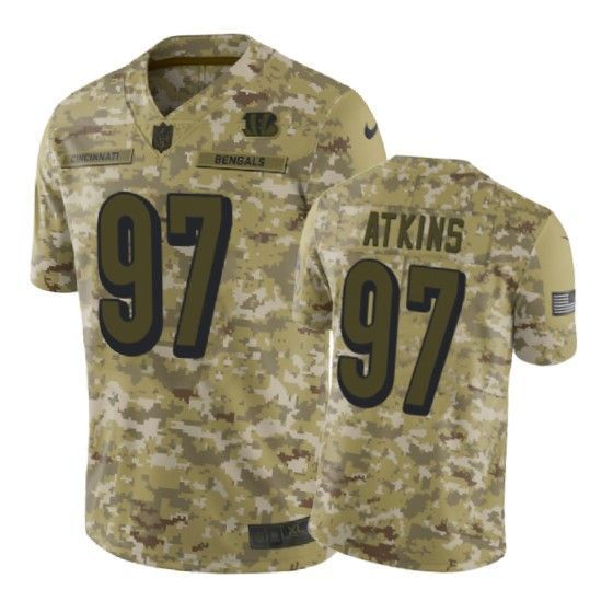 Geno Atkins Jersey Nfl Camo Cincinnati Bengals