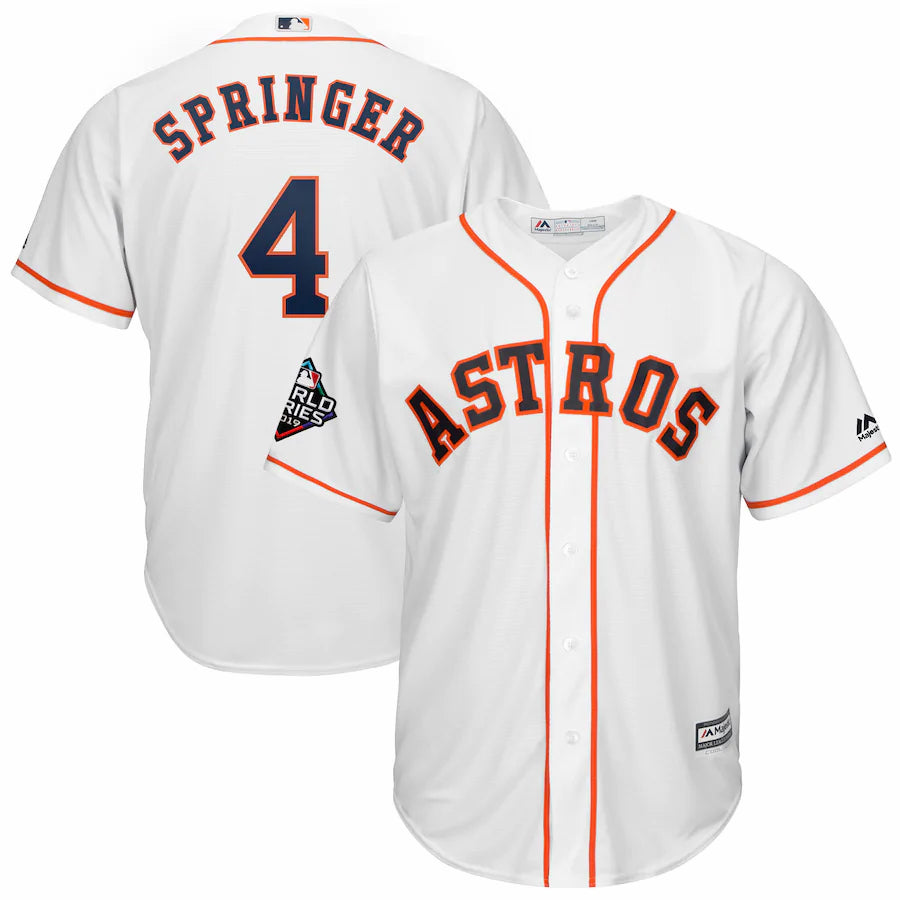 George Springer Houston Astros Majestic 2019 World Series Bound Official Cool Base Player Jersey White