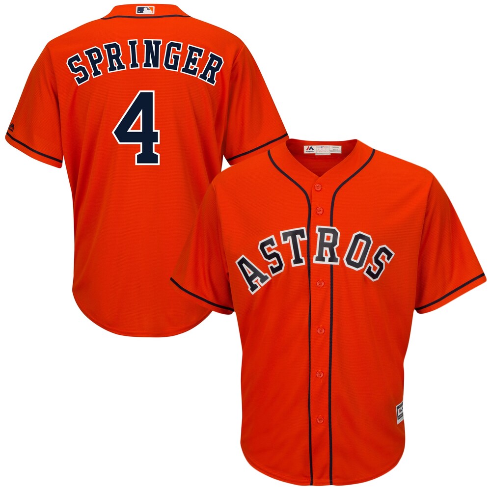 George Springer Houston Astros Majestic Cool Base Player Jersey Orange