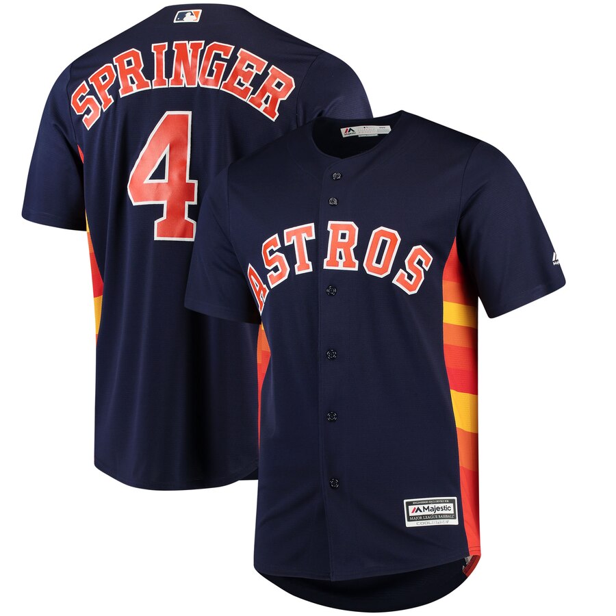 George Springer Houston Astros Majestic Official Cool Base Player Jersey Navy