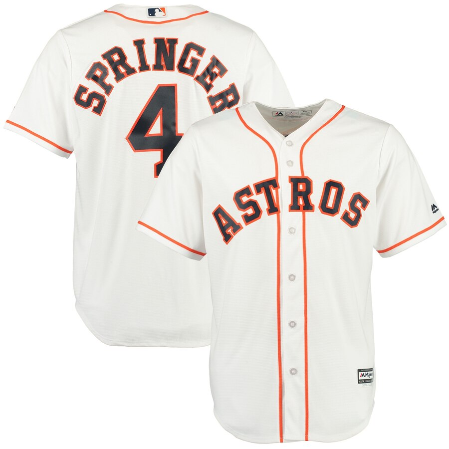 George Springer Houston Astros Majestic Official Cool Base Player Jersey White