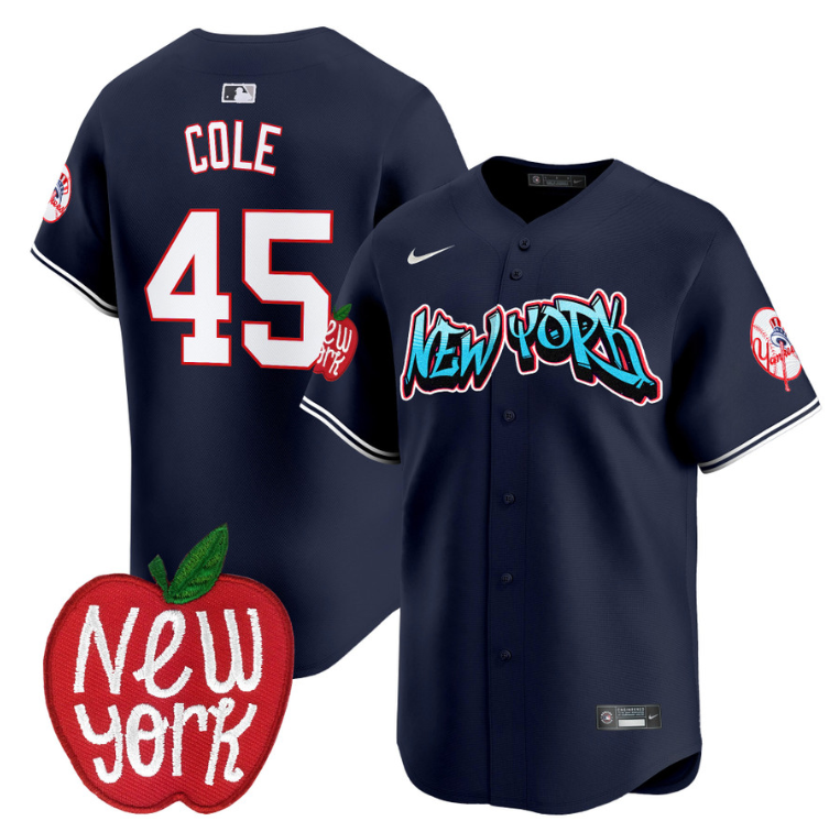 Gerrit Cole Jersey #45 New York Yankees Apple Patch Vapor Premier Limited Stitch