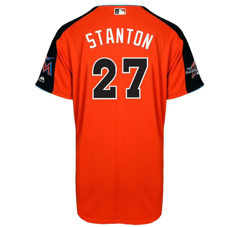 Giancarlo Stanton National League Majestic 2017 Mlb All star Game Home Run Derby Jersey Orange