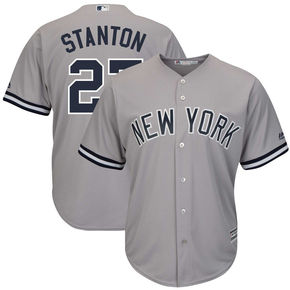 Giancarlo Stanton New York Yankees Majestic Big Tall Alternate Cool Base Player Jersey Gray
