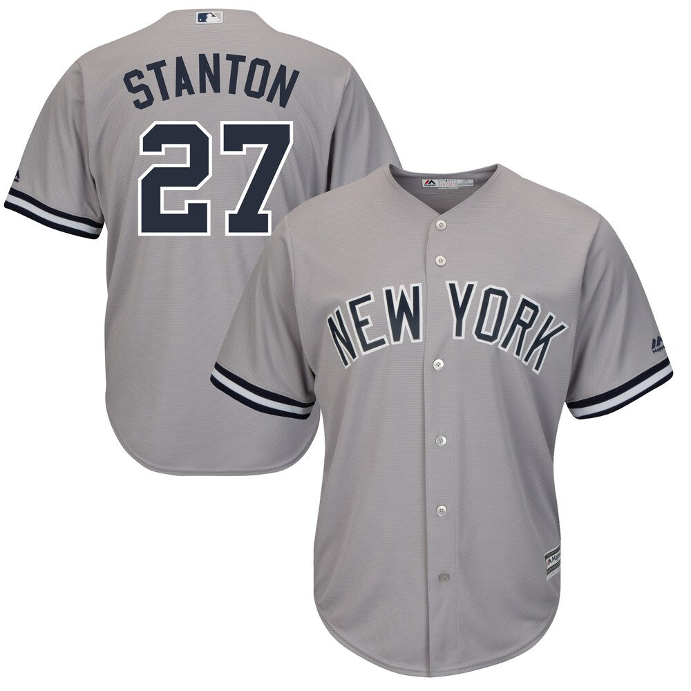 Giancarlo Stanton New York Yankees Majestic Cool Base Player Jersey Gray