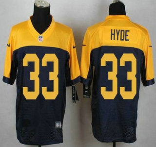Green Bay Packers 33 Micah Hyde Navy Blue With Gold Nfl Nike Elite Jersey