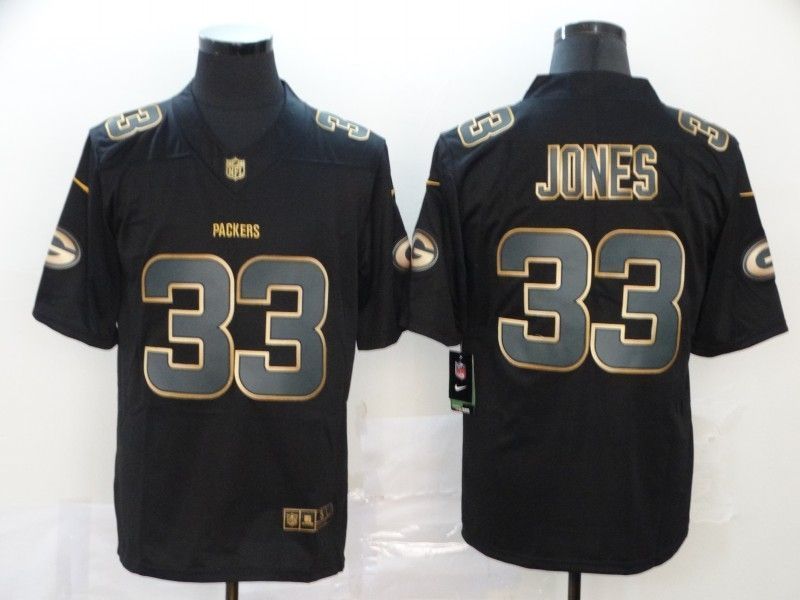Green Bay Packers Aaron Jones 33 Nfl 2020 Black Jersey