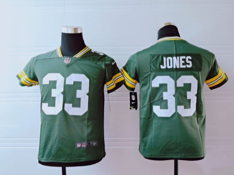Green Bay Packers Aaron Jones 33 Nfl 2020 Dark Green Jersey