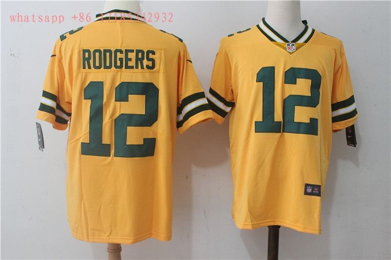 Green Bay Packers Aaron Rodgers 12 2020 Nfl Gold Jersey Jersey