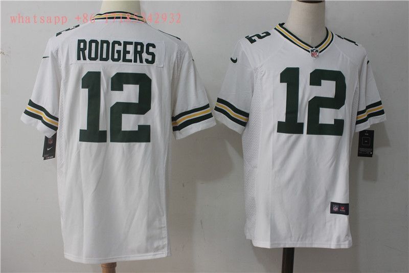 Green Bay Packers Aaron Rodgers 12 2020 Nfl White Jersey Jersey