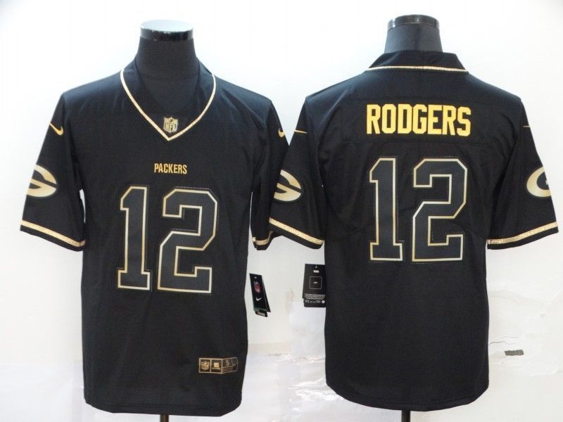 Green Bay Packers Aaron Rodgers 12 Nfl 2020 Black Jersey