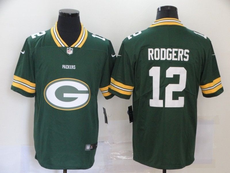 Green Bay Packers Aaron Rodgers 12 Nfl 2020 Dark Green Jersey