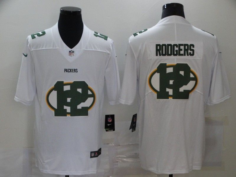 Green Bay Packers Aaron Rodgers 12 Nfl 2020 White Jersey