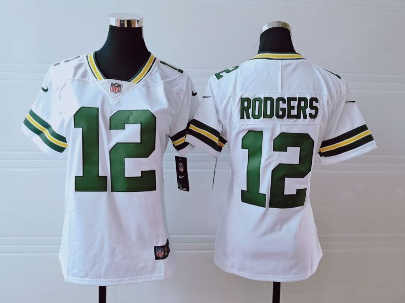 Green Bay Packers Aaron Rodgers 12 Nfl 2020 White Womens Jersey