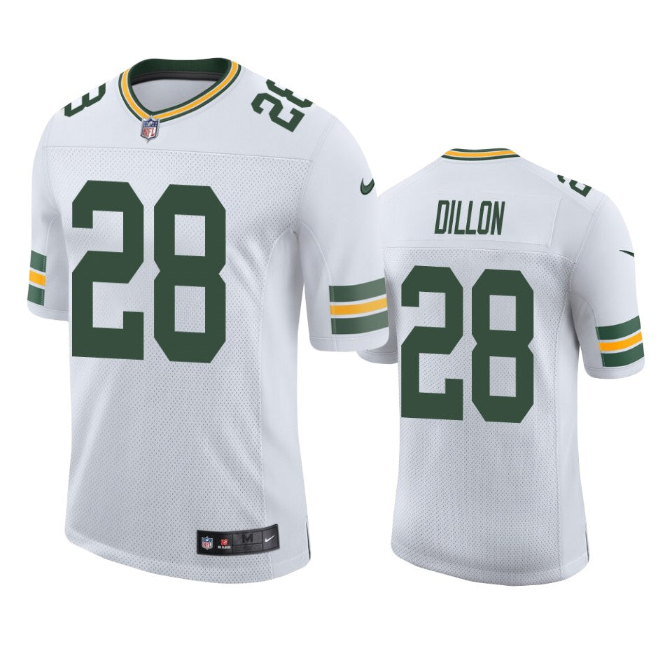 Green Bay Packers Aj Dillon White 2020 Nfl Draft Vapor Limited Jersey