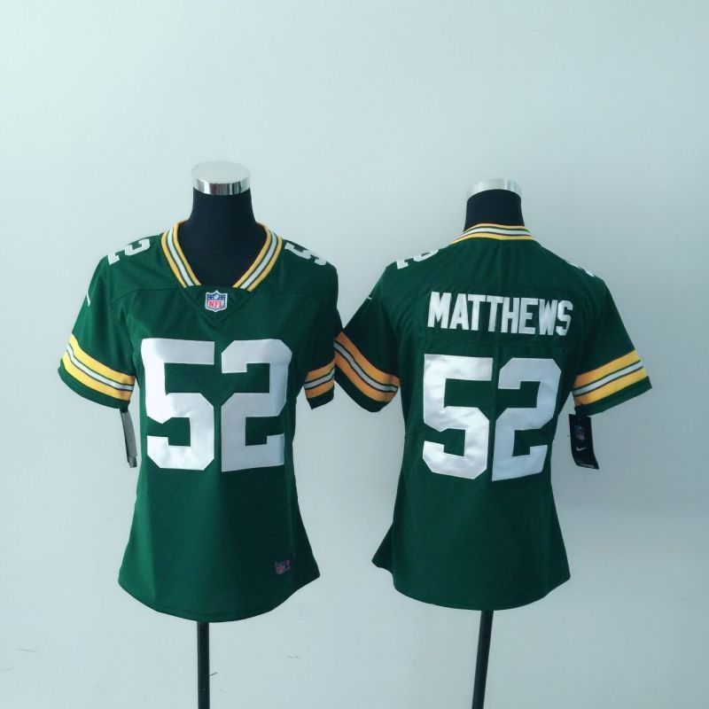 Green Bay Packers Clay Matthews 52 Nfl 2020 Dark Green Womens Jersey