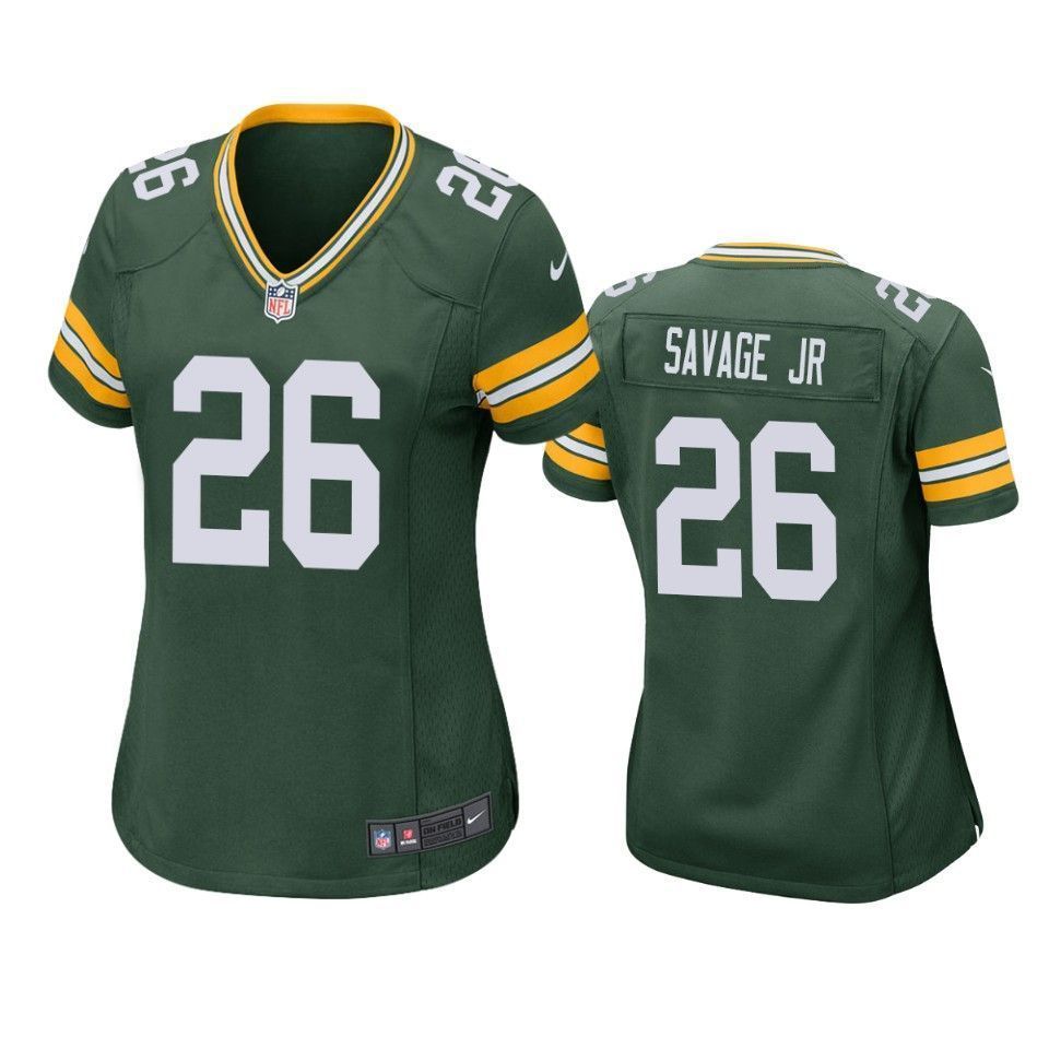 Green Bay Packers Darnell Savage Jr 2019 Nfl Draft Green Game Womens Jersey