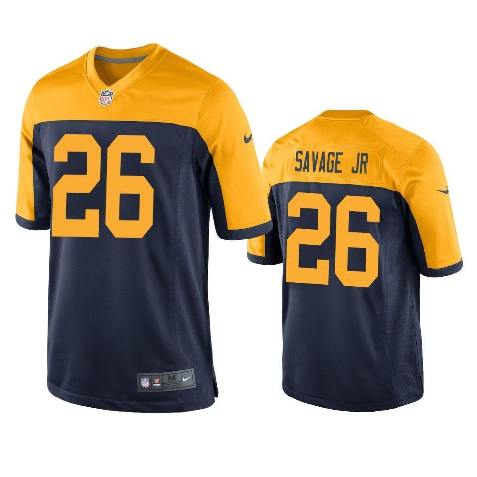 Green Bay Packers Darnell Savage Jr 2019 Nfl Draft Navy Game Jersey