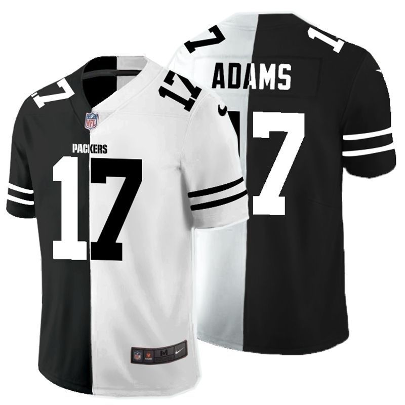 Green Bay Packers Davante Adams 17 Nfl 2020 Black And White Jersey