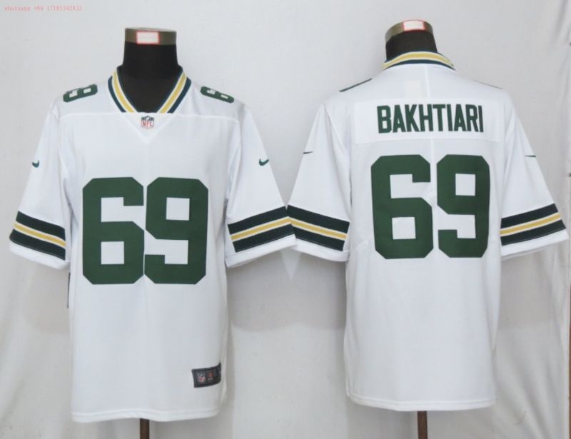Green Bay Packers David Bakhtiari 69 2020 Nfl White Jersey Jersey
