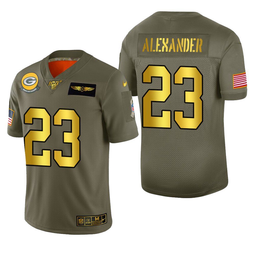 Green Bay Packers Jaire Alexander 2019 Salute To Service Nfl 100 Mens Jersey Metallic