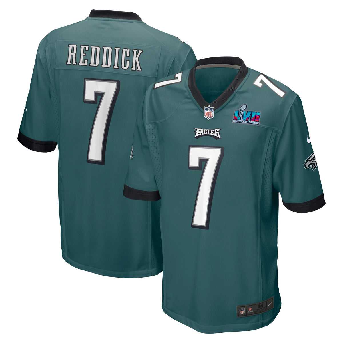Haason Reddick Philadelphia Eagles Nike Super Bowl Lvii Patch Game Jersey Midnight Green