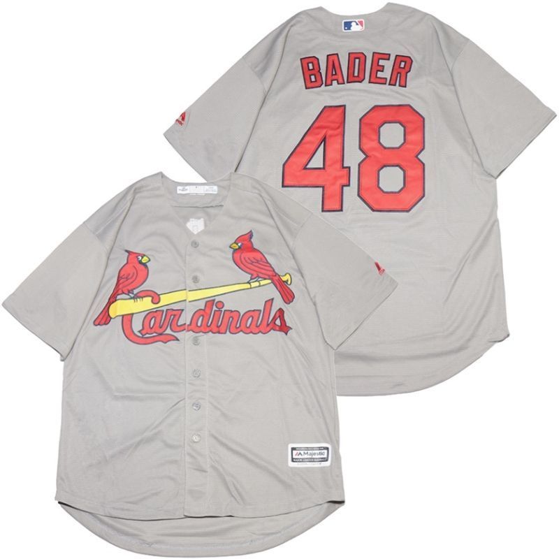 Harrison Bader 48 St Louis Cardinals 2020 Mlb Grey Jersey
