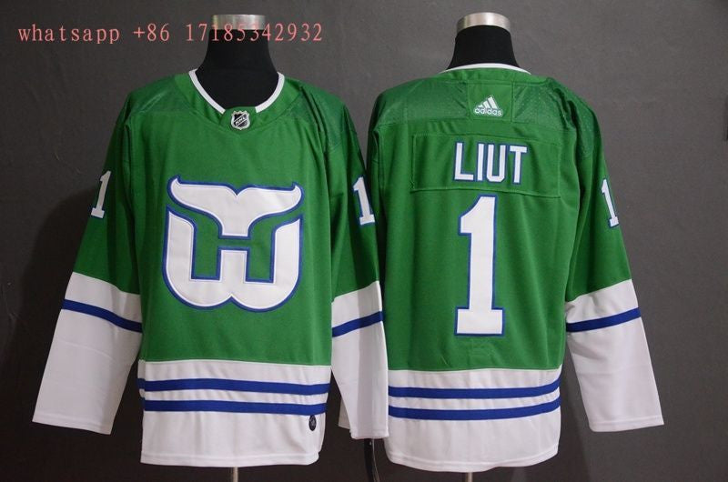 Hartford Whalers Mike Liut 1 2020 Nhl Green Jersey Jersey