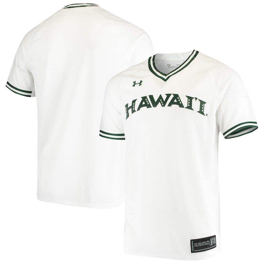 Hawaii Warriors Under Armour Baseball Jersey White