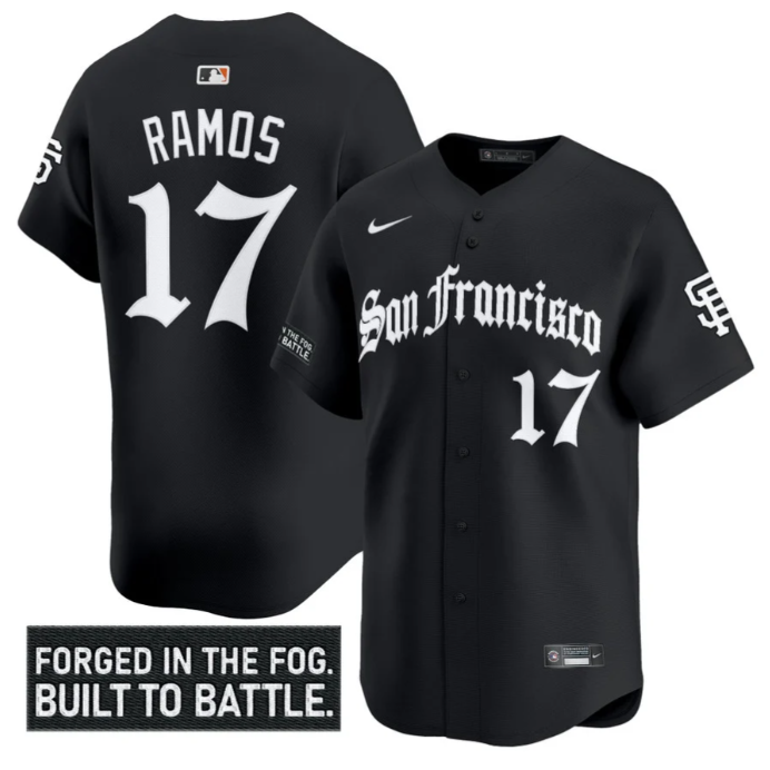 Heliot Ramos Jersey #17 San Francisco Giants Gothic Fog Edition Vapor Stitched