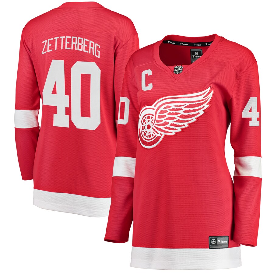 Henrik Zetterberg Detroit Red Wings Fanatics Branded Womens Home Breakaway Player Jersey Red