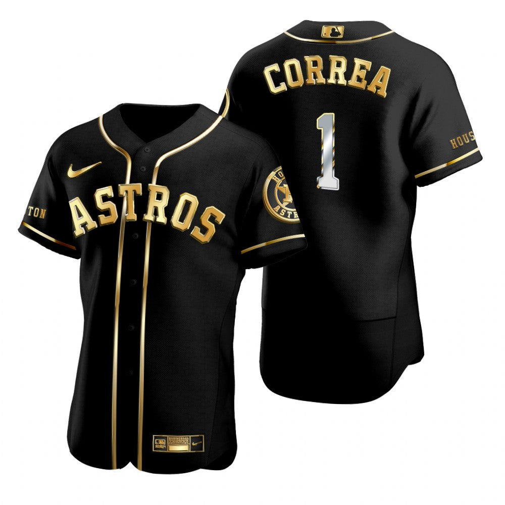 Houston Astros 1 Martin Maldonado Mlb Golden Brandedition Black Jersey Gift For Astros Fans