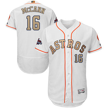 Houston Astros 16 Brian Mccann White Flexbase Authentic 2018 Gold Program Cool Base Stitched Mlb Jersey