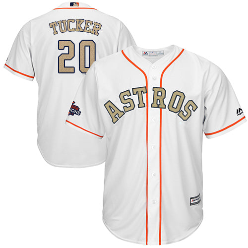 Houston Astros 20 Preston Tucker White 2018 Gold Program Cool Base Stitched Mlb Jersey