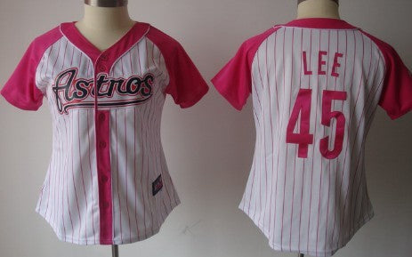 Houston Astros 45 Carlos Lee 2012 Fashion Womens By Majestic Athletic Jersey