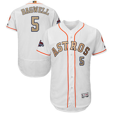 Houston Astros 5 Jeff Bagwell White Flexbase Authentic 2018 Gold Program Cool Base Stitched Mlb Jersey
