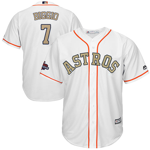 Houston Astros 7 Craig Biggio White 2018 Gold Program Cool Base Stitched Mlb Jersey