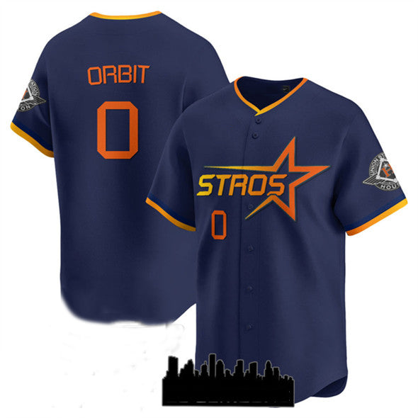 Houston Astros #0 Kaleb Ort Navy 2025 City Connect Limited Stitched Baseball Jer