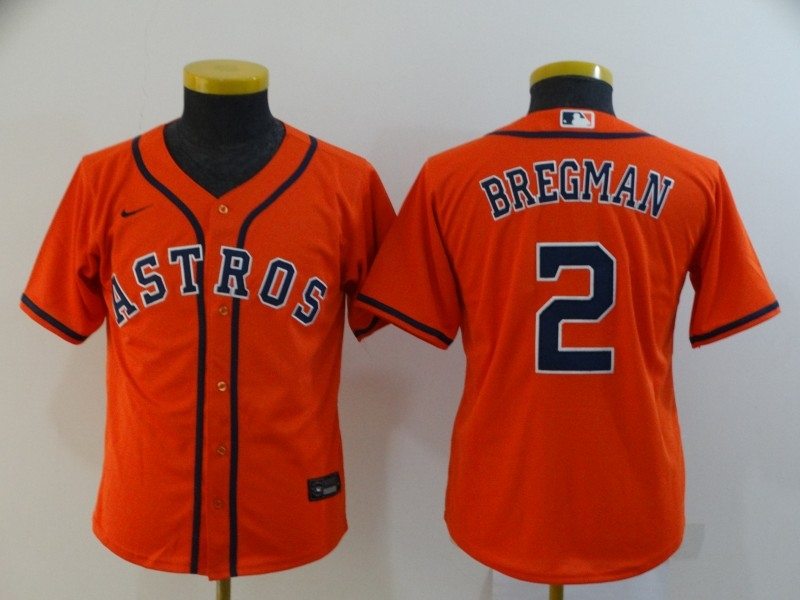 Houston Astros Alex Bregman 2 2020 Mlb Orange Jersey
