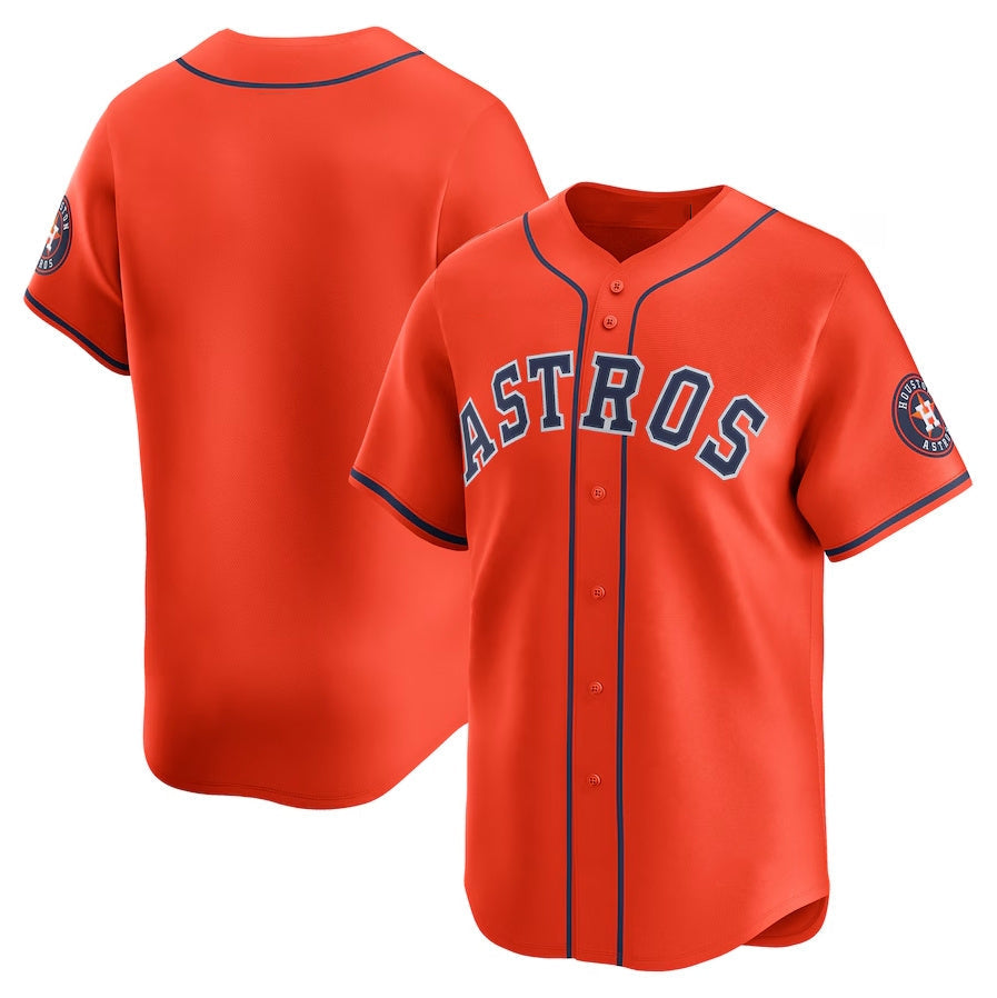 Houston Astros Alternate Limited Jersey Orange Stitched Baseball Jersey