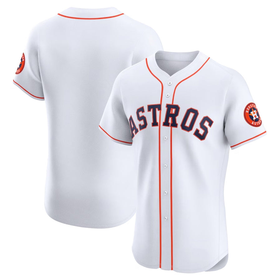 Houston Astros Home Elite Jersey White Stitched Baseball Jersey