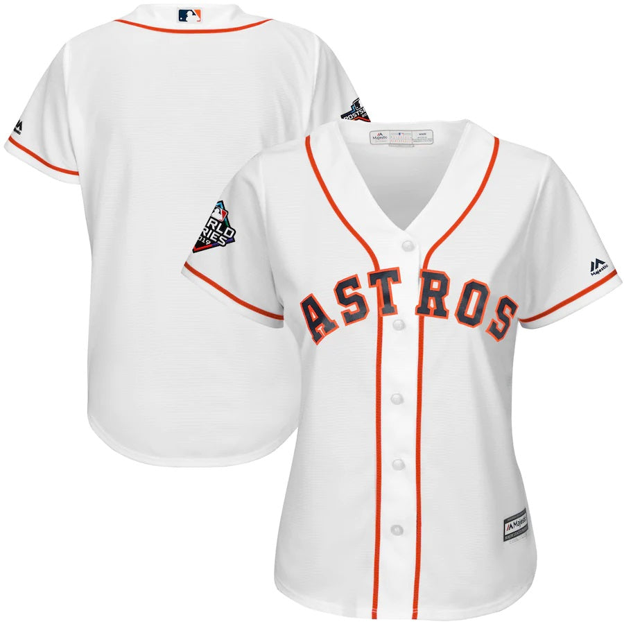 Houston Astros Majestic Womens 2019 World Series Bound Official Cool Base Team Jersey White